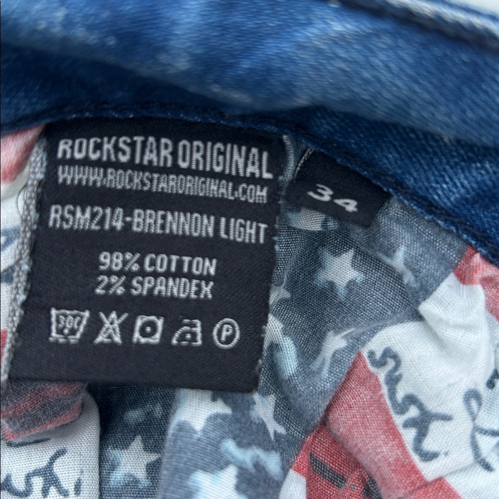 Rockstar, original Distressed Light Blue Jeans - Picture 6 of 6